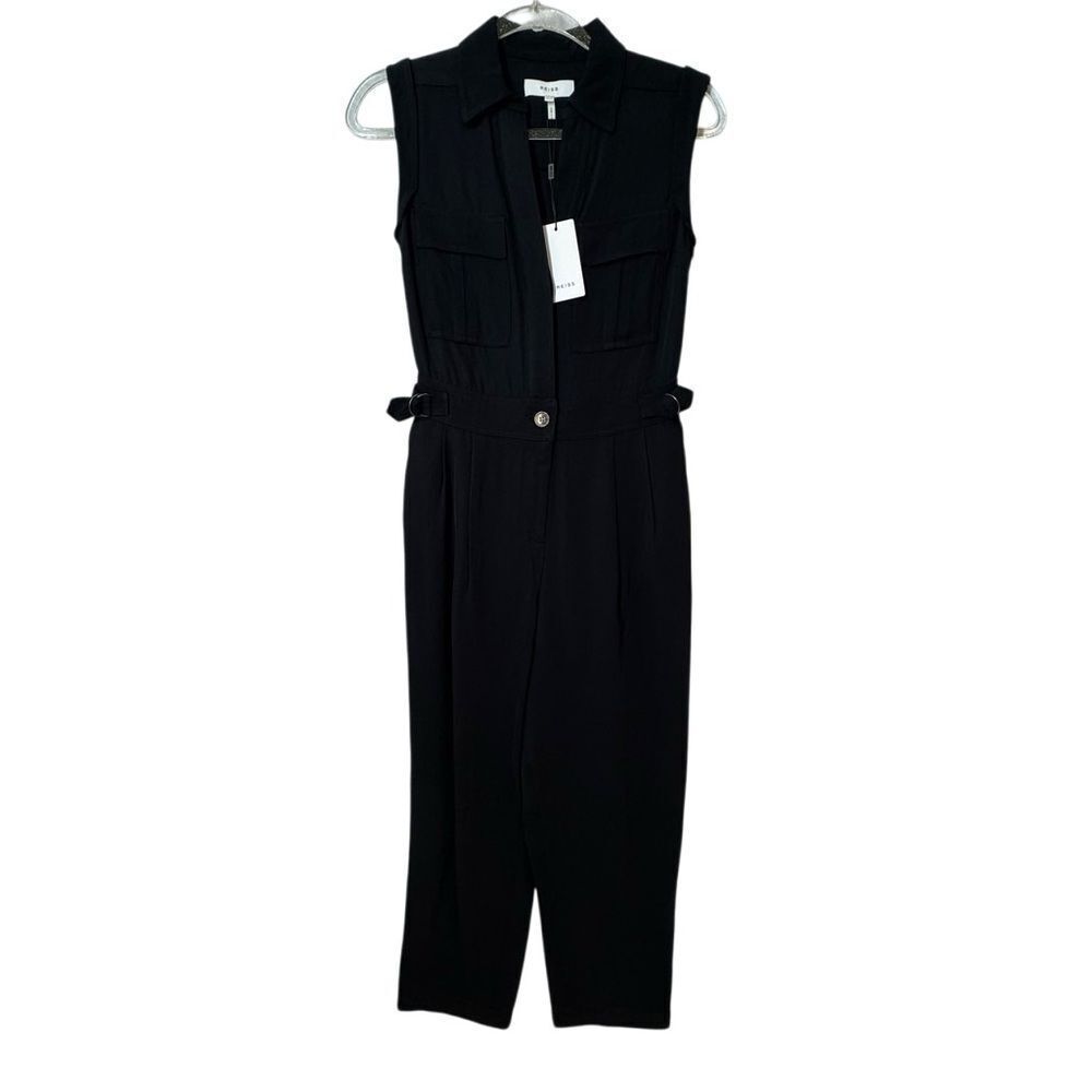 Reiss Abella Utility Sleeveless Jumpsuit In Navy - Picture 8 of 12
